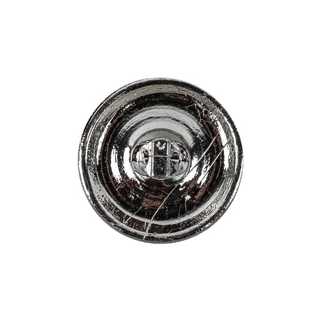 Vintage Twist Glass Shank Back Button with Silver Backing - 34L/21.5mm