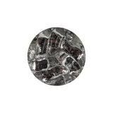 Vintage Twist Glass Shank Back Button with Silver Backing - 34L/21.5mm