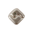 Vintage Pearl Finished Shank Back Square Glass Button with Rhinestone - 36L/23mm