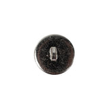 Vintage Black and Silver Metal Shank Back Button with Rhinestone Core - 22L/14mm