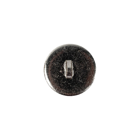 Vintage Black and Silver Metal Shank Back Button with Rhinestone Core - 22L/14mm