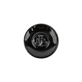 Vintage Antique Gold and Black Classical Shank Back Glass Button with Rhinestone Core - 28L/18mm