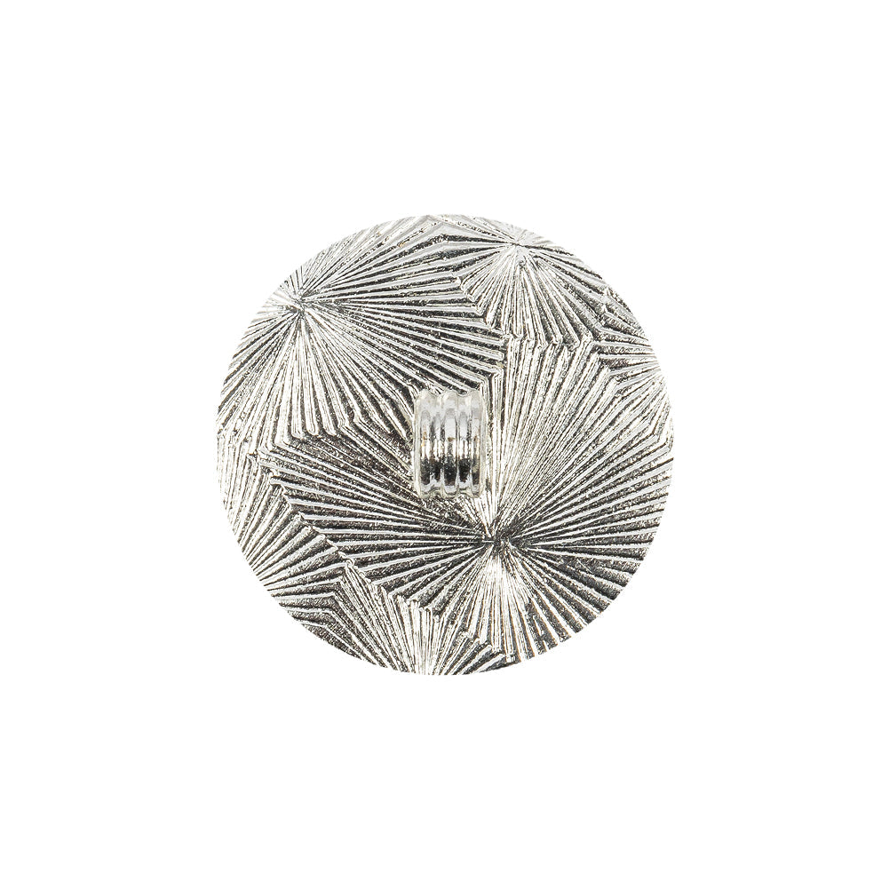 Vintage Crystal Rhinestones and Silver Metal Sawtooth Edge Shank Back Button With No Center - 34L/21.5mm