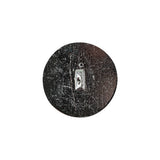 Vintage Silver Textured Shank Back Metal Button with Clustered Crystal Rhinestones - 32L/20mm