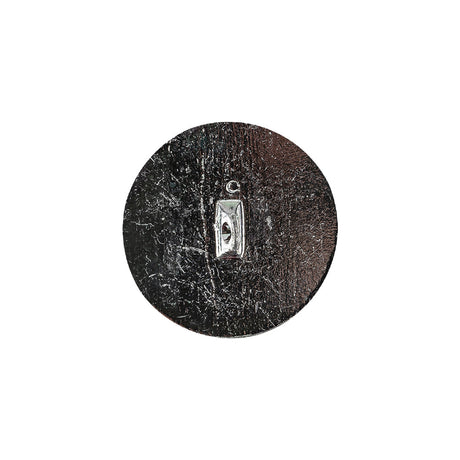 Vintage Silver Textured Shank Back Metal Button with Clustered Crystal Rhinestones - 32L/20mm