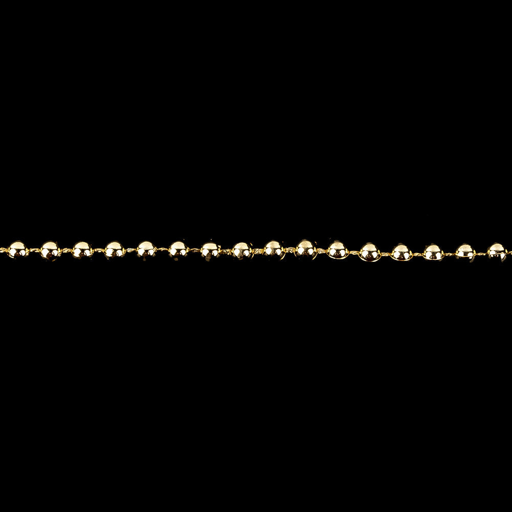 Vintage Gold Pearl Plastic Chain Trimming - 4mm