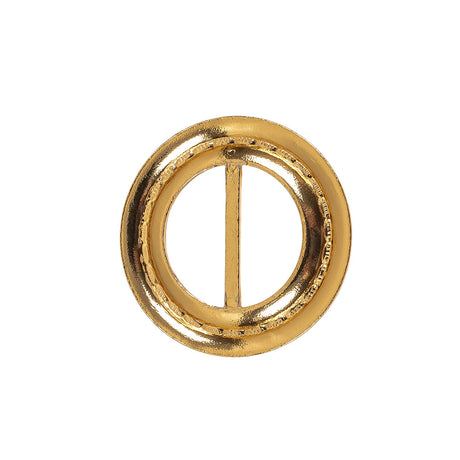 Vintage Gold Classical Swirls Round Slider with Faceted Silver Band - 2" x 2"