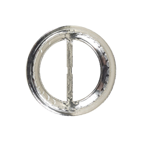 Vintage Silver Classical Swirls Round Slider with Faceted Silver Band - 2.375" x 2.375"