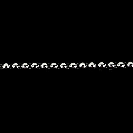 Vintage Swarovski One Row Silver Half Round Pearl Trimming - 0.25"