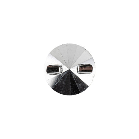 Vintage Swarovski Vitrail Medium and Silver Unfoiled Self Back Button - 22L/14mm