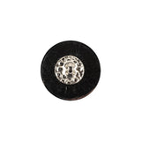 Vintage Swarovski Crystal Aluminum Foiled Dome-Shaped Shank Back Button - 28L/18mm
