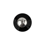 Vintage Swarovski Jet and Silver Cone-Shaped Shank Back Button - 25L/16mm