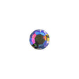 Vintage Swarovski Crystal AB and Silver Shank Back Button - 16L/10mm