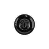 Vintage Crystal and Black Classical Shank Back Glass Button with Rhinestone Core - 28L/18mm