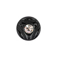Vintage Crystal and Black Classical Shank Back Glass Button with Rhinestone Core - 28L/18mm