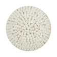 Vintage Lucent White Chop Beaded Dome Shaped Shank Back Button - 52L/33mm