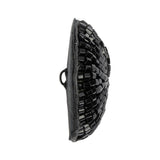 Vintage Black Chop Beaded Dome Shaped Shank Back Button - 52L/33mm