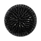 Vintage Black Chop Beaded Dome Shaped Shank Back Button - 52L/33mm