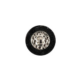 Vintage Swarovski Crystal Frosted Aluminum Foiled Dome-Shaped Shank Back Button - 22L/14mm