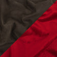 Bonded True Red Faux Fur and Chocolate Torte Faux Suede
