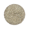 Vintage Silver Lined Beaded Shank Back Button - 50L/32mm