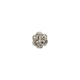 Vintage Swarovski Crystal Rhinestones and Silver Metal Shank Back Ball Button - 13L/8mm