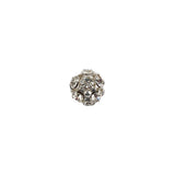 Vintage Swarovski Crystal Rhinestones and Silver Metal Shank Back Ball Button - 13L/8mm