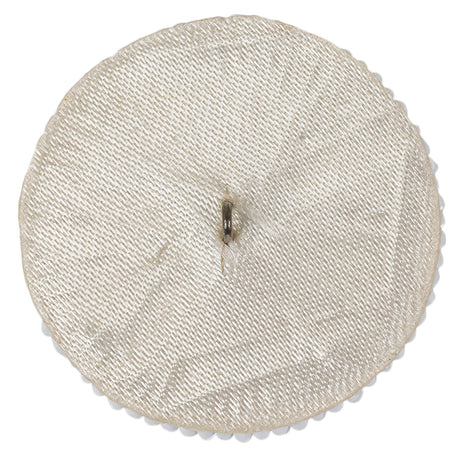 Vintage White Cross Seed Beaded Shank Back Button - 66L/42mm