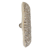 Vintage Silver Seed Beaded Shank Back Button - 66L/42mm