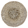 Vintage Silver Seed Beaded Shank Back Button - 66L/42mm