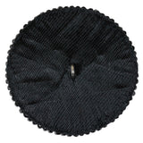 Vintage Black Cross Seed Beaded Shank Back Button - 66L/42mm