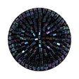 Vintage Blue Iris Beaded Dome Shaped Button - 55L/35mm