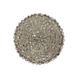 Vintage Silver Lined Seed Beaded Shank Back Button - 42L/27mm