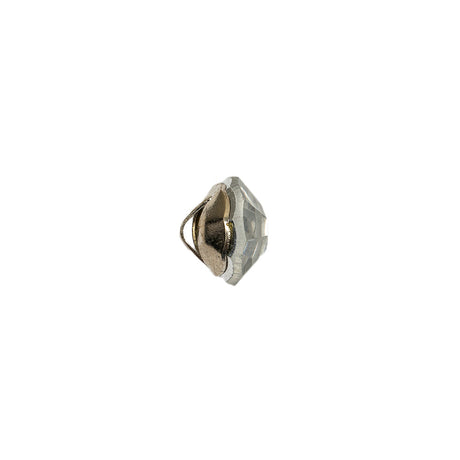 Vintage Transparent Faceted Rhinestone Button - 16L/10mm