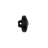 Vintage Matte Black Shank Back Glass Button with Rhinestone Core - 22L/14mm