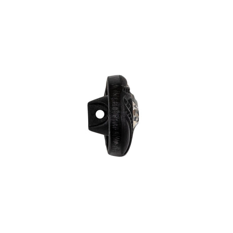 Vintage Matte Black Shank Back Glass Button with Rhinestone Core - 22L/14mm