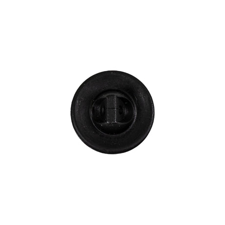 Vintage Matte Black Shank Back Glass Button with Rhinestone Core - 22L/14mm