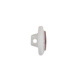 Vintage White and Red Apple Painted Shank Back Glass Button - 22L/14mm