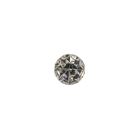 Vintage Swarovski Crystal Rhinestone and Silver Edged Self Back Button - 14L/9mm