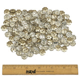 Vintage Crystal Foil Backed 14mm 2 Hole Flower Button