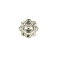 Vintage Crystal Foil Backed 14mm 2 Hole Flower Button