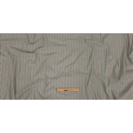 Burnt Russet, Duck Green and Crown Blue Striped Stretch Cotton Woven