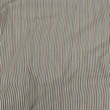 Burnt Russet, Duck Green and Crown Blue Striped Stretch Cotton Woven