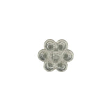 Vintage Crystal Rhinestones Transparent Daisy Shank Back Button - 20L/12.5mm