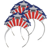 5 3/4" x 4" Kids Patriotic Lady Liberty Crown Cardstock Tiaras 12 Pc.