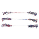 18" Patriotic Red, White & Blue Tinsel Plastic Batons 6 Pc.
