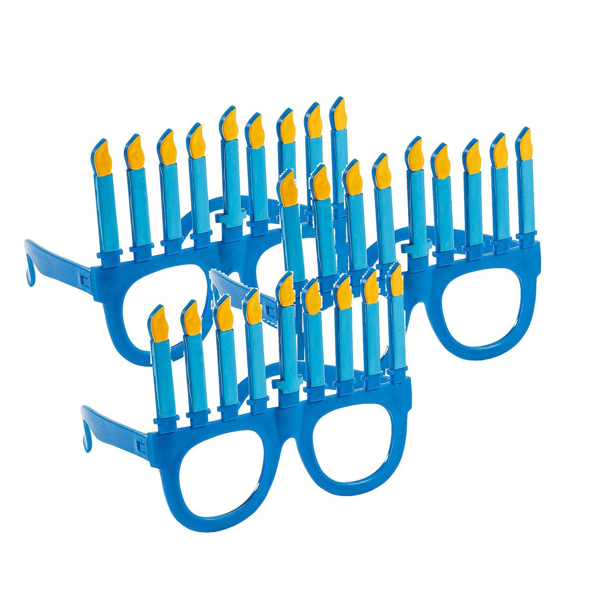 Menorah-Shaped Glasses Set – Pack of 12