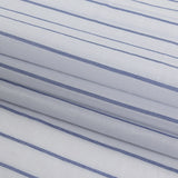White and Delft Pencil Stripes Cotton Shirting