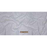 White and Delft Pencil Stripes Cotton Shirting