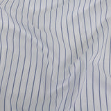 White and Delft Pencil Stripes Cotton Shirting